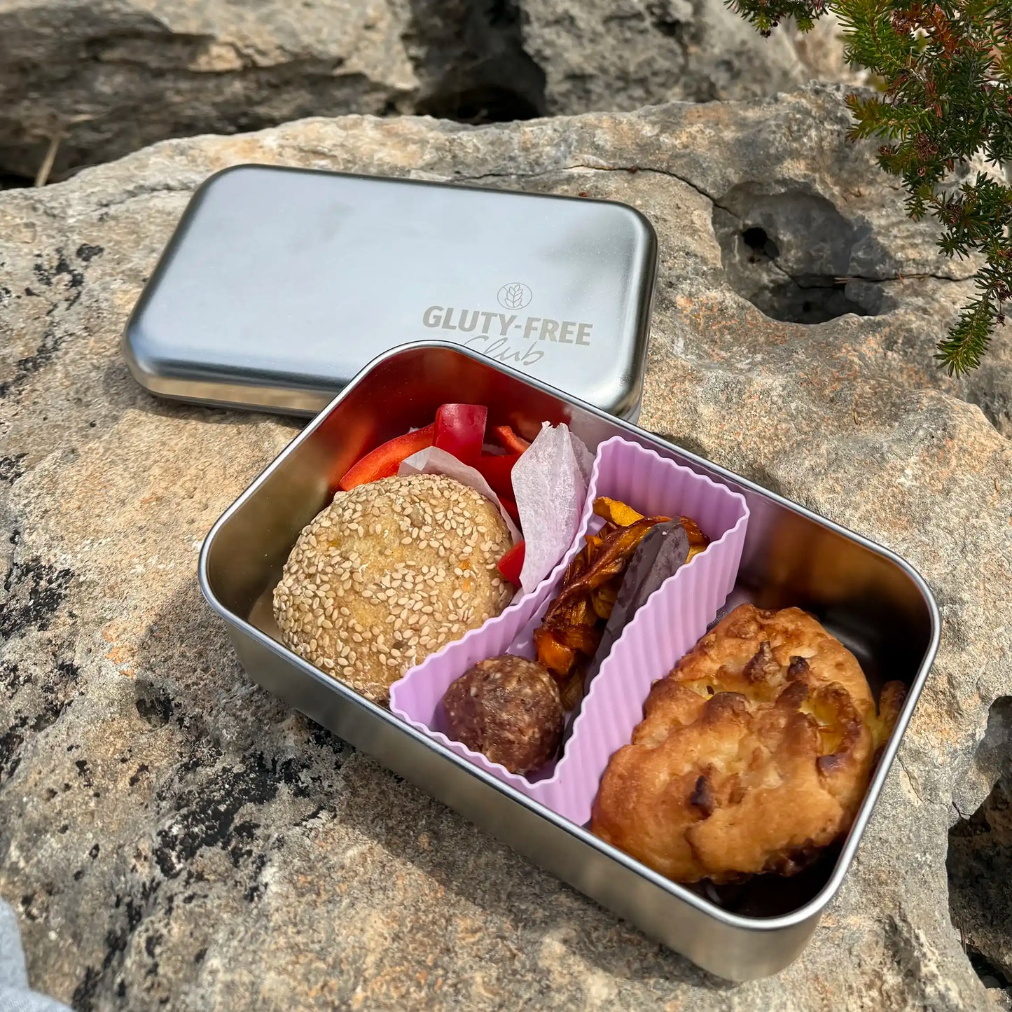 Stainless steal lunchbox single, gluten-free only