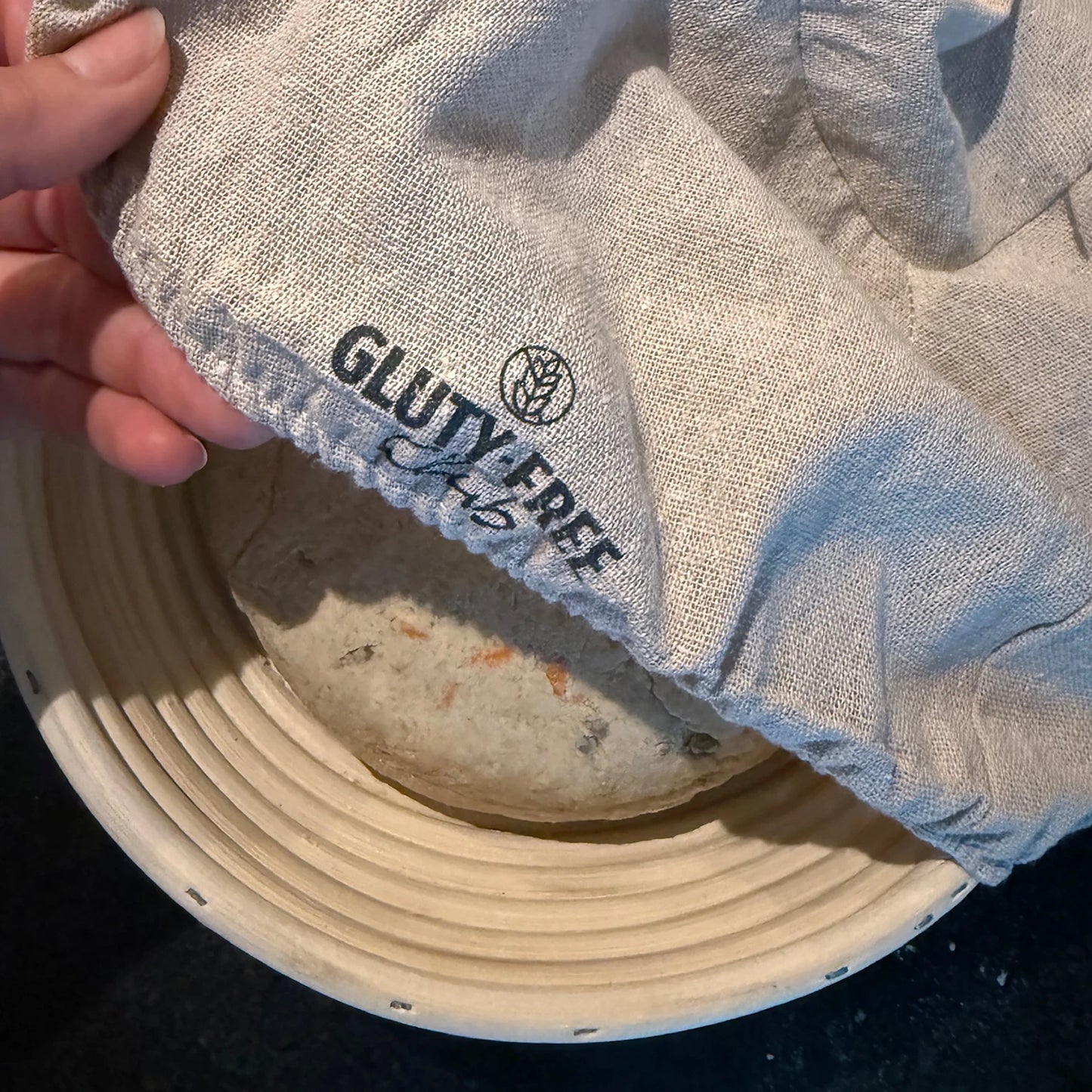 Baking Set – big proofing basket & bread knife for gluten-free baking