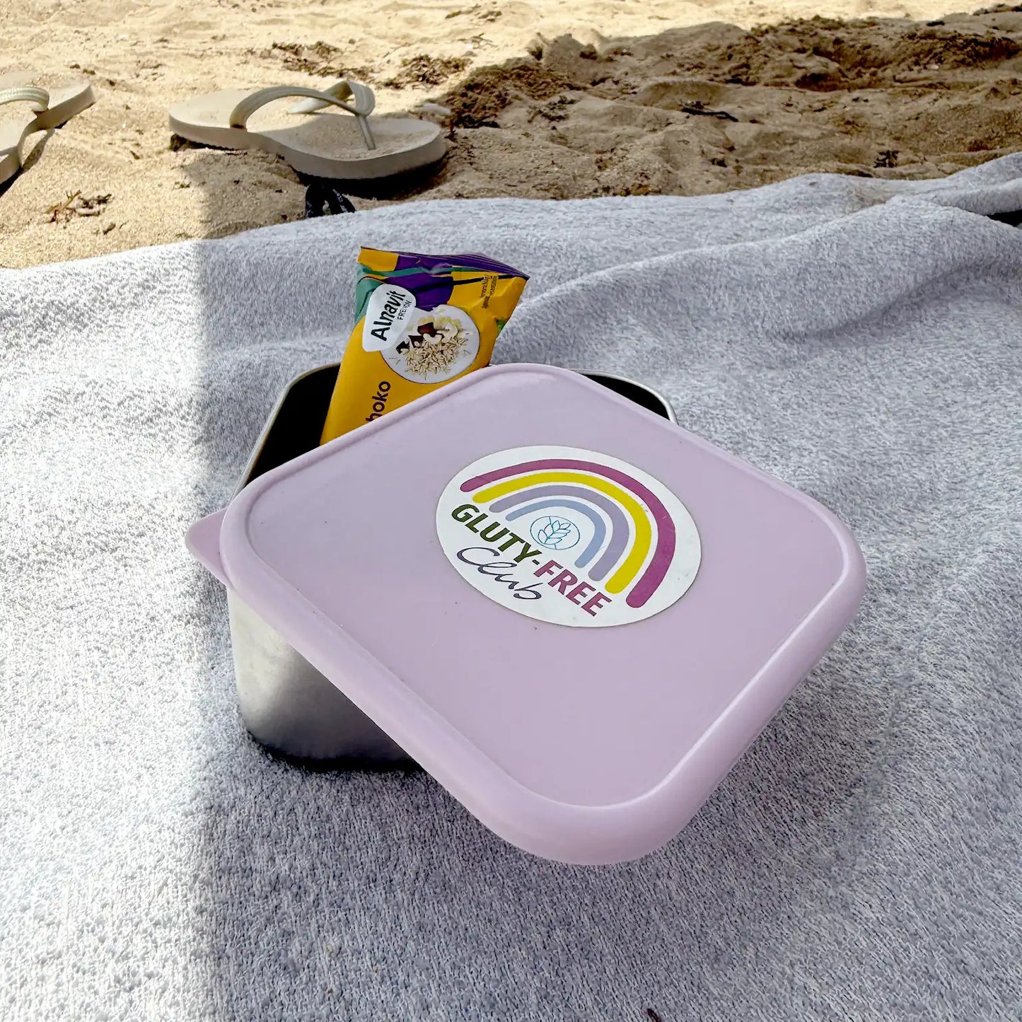 Aufkleber Regenbogen pink, Spülmaschinen geeignet , Set, glutenfrei & sicher organisieren