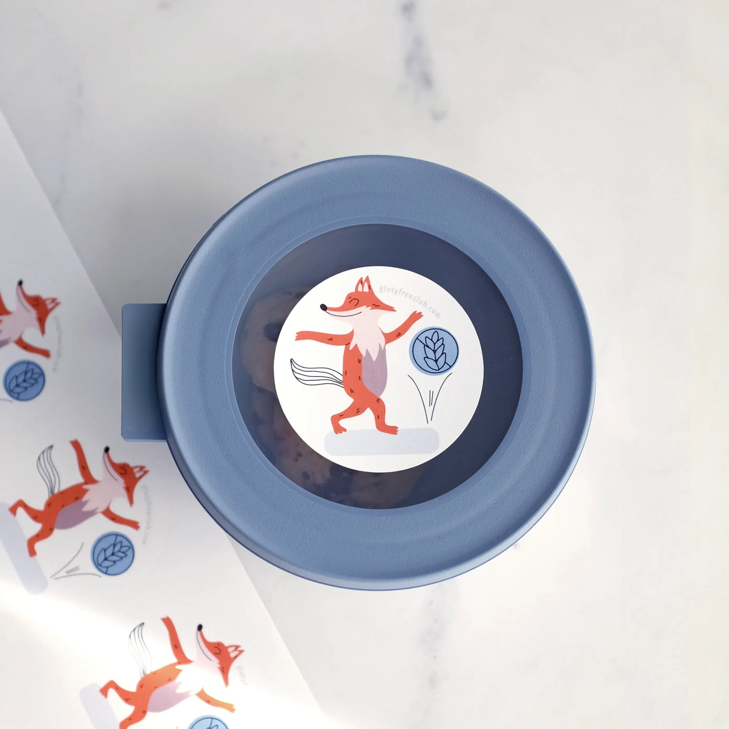 Sticker Fox, dishwasher-safe, set, gluten-free only