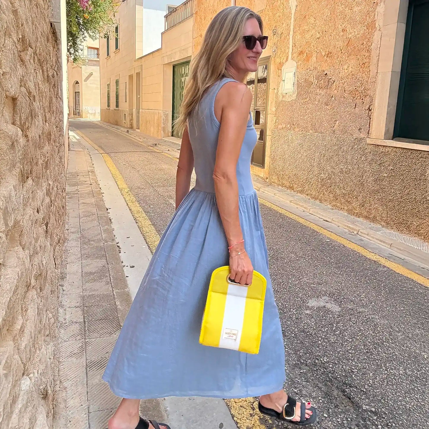 Insulated lunchbag Pro – yellow striped