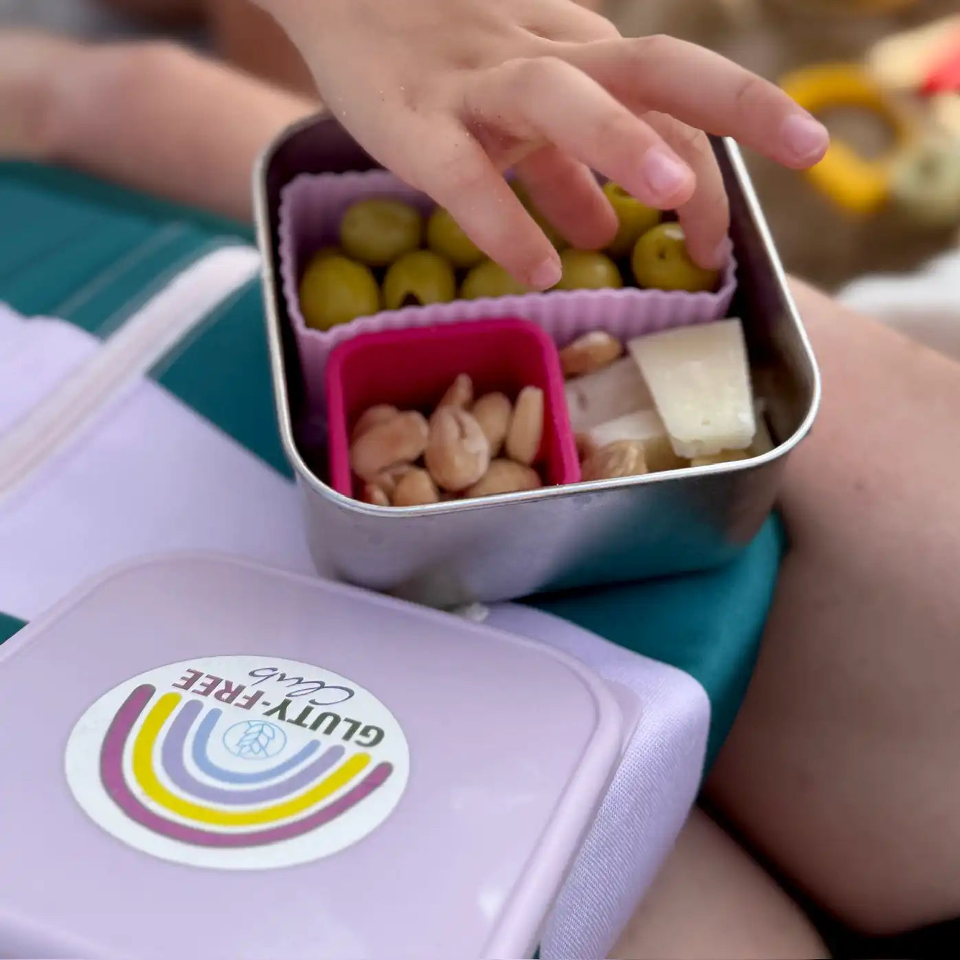 Aufkleber Regenbogen pink, Spülmaschinen geeignet , Set, glutenfrei & sicher organisieren