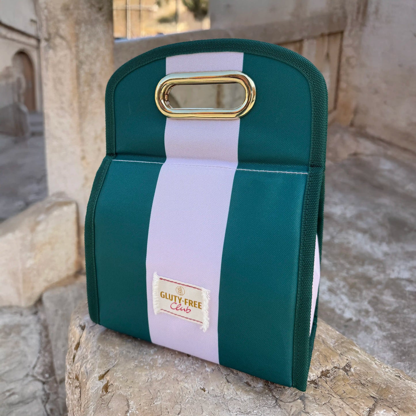 Isolierte Lunchbag Pro – Grün gestreift