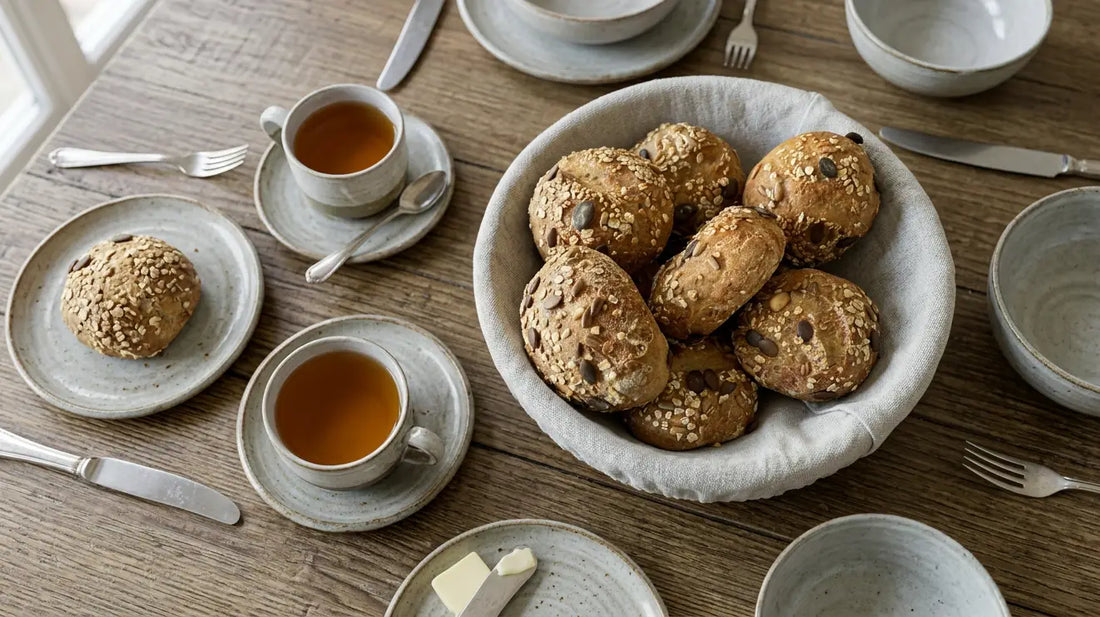 Sourdough Oat Rolls with Seeds