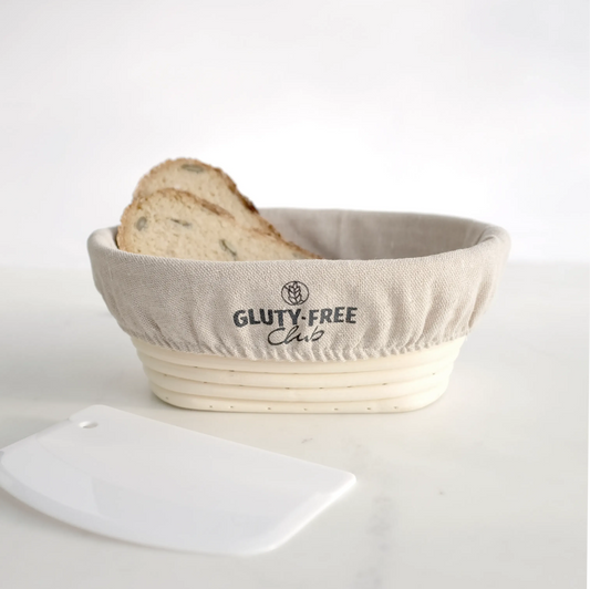Gärkörbchen / Brotkorb oval + Teigschaber, glutenfreie Nutzung