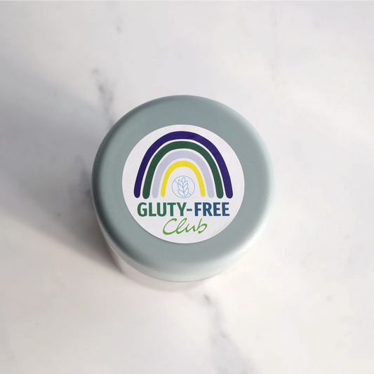 Aufkleber Regenbogen blau, Set, glutenfrei & sicher organisieren