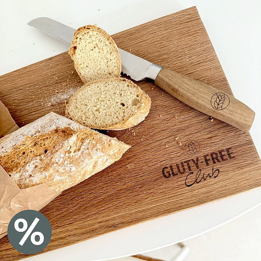 Bread knife & wooden board | bundle - gluten-free only