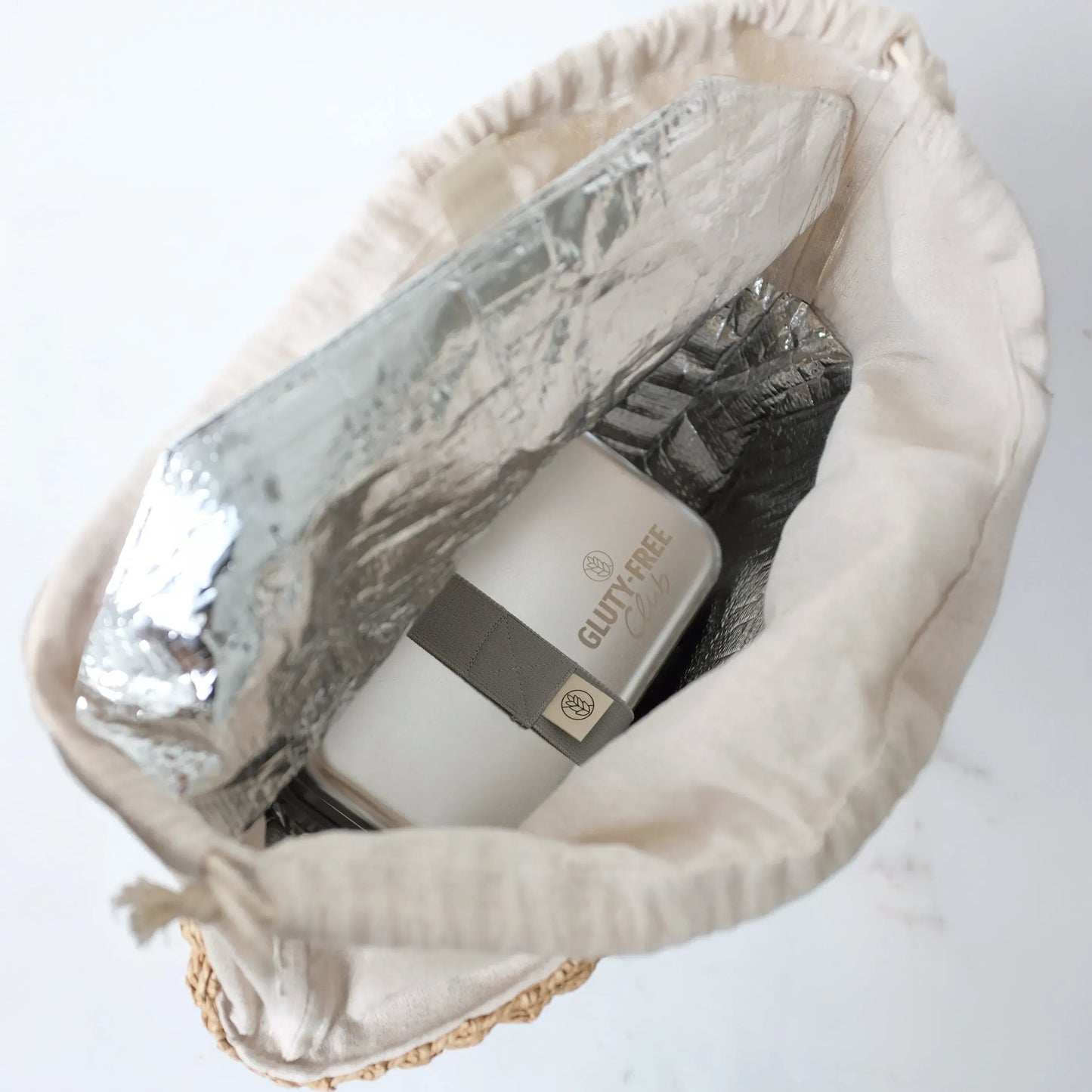 Iso Korbtasche × Edelstahl Doppel-Lunchbox bundle × gratis Pasta