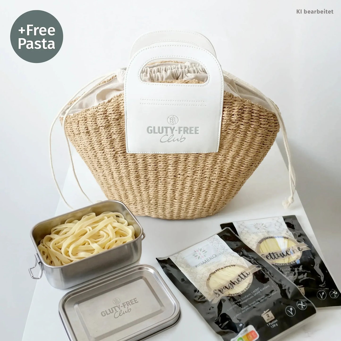 Iso Korbtasche × Edelstahl Clip Lunchbox × gratis Pasta